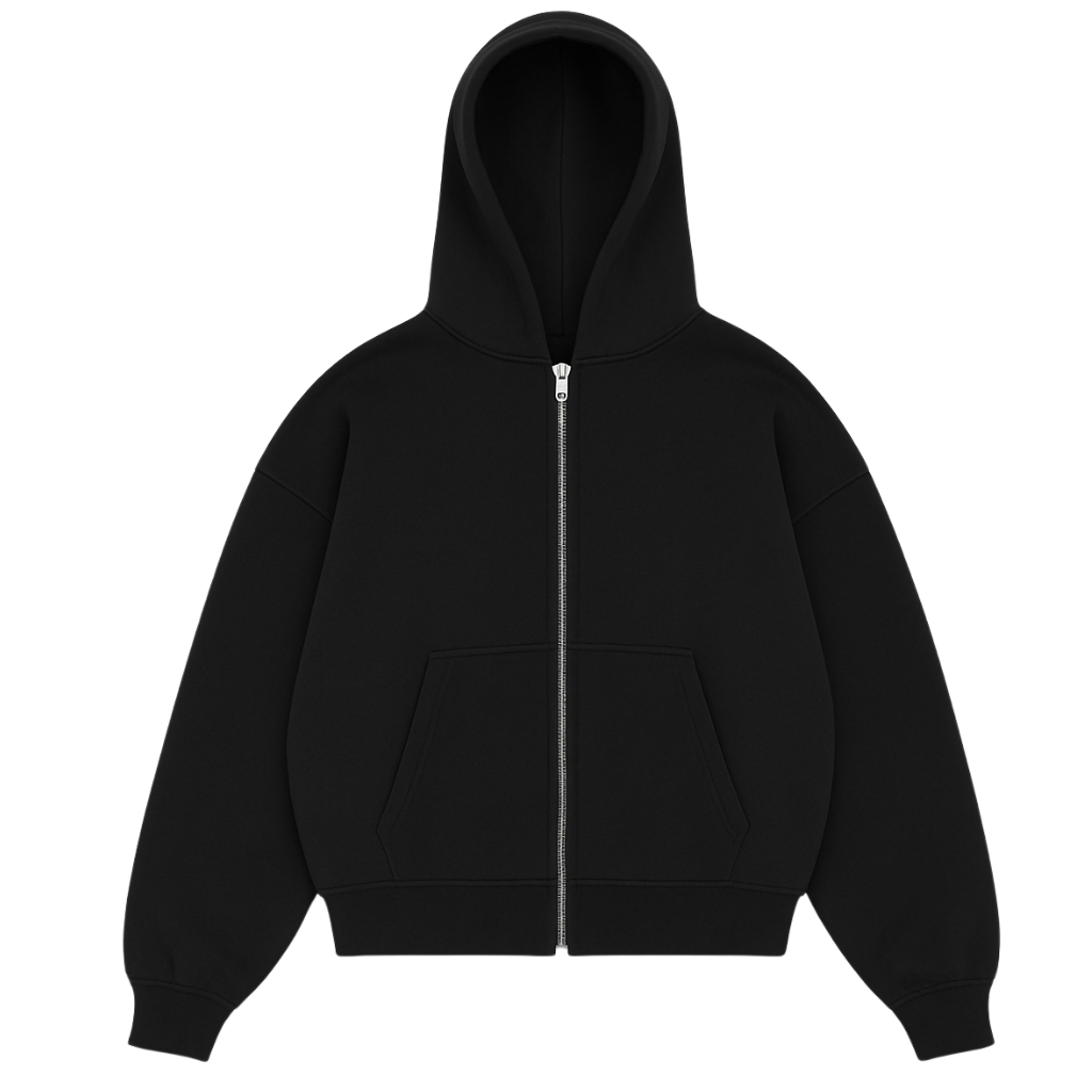 ZIP HOODIE (BLACK)