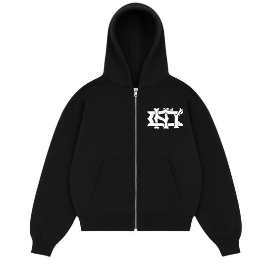ZIP HOODIE "(BLACK)