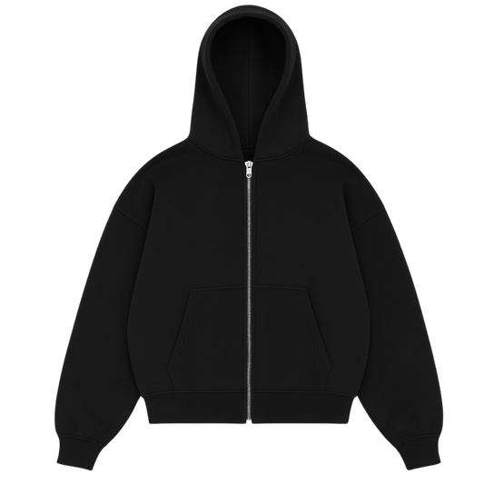 ZIP HOODIE (BLACK)